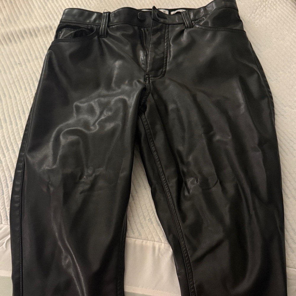 Abercrombie & Fitch curve love Black Faux Leather pants